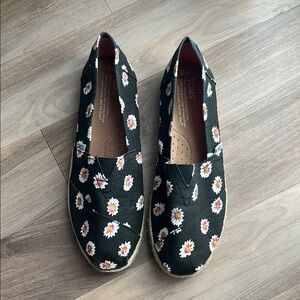 TOMS Floral Espadrille Canvas Shoes